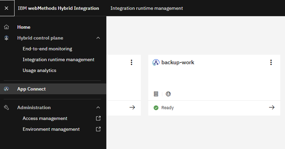 App Connect dedicated view